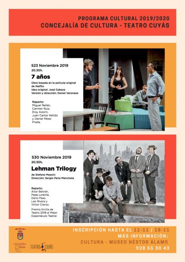 Gu&iacute;a: Dos nuevas salidas al Teatro Cuy&aacute;s para las obras &lsquo;7 a&ntilde;os&rsquo; y &lsquo;Lehman Trilogy&rsquo;