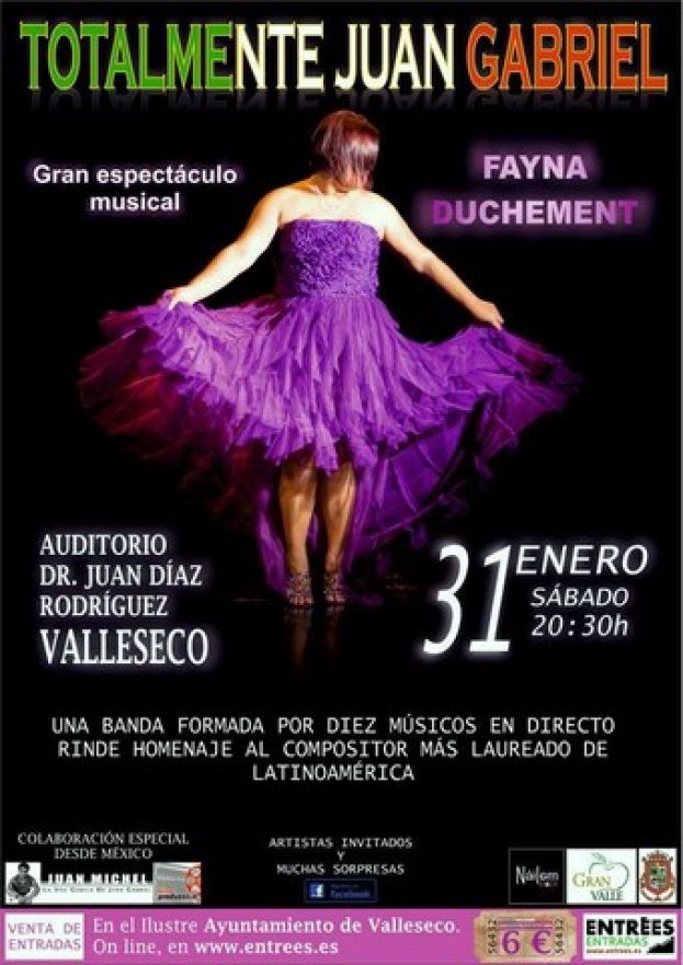 Valleseco: Estreno del espectáculo “Totalmente Juan Gabriel” en el Auditorio