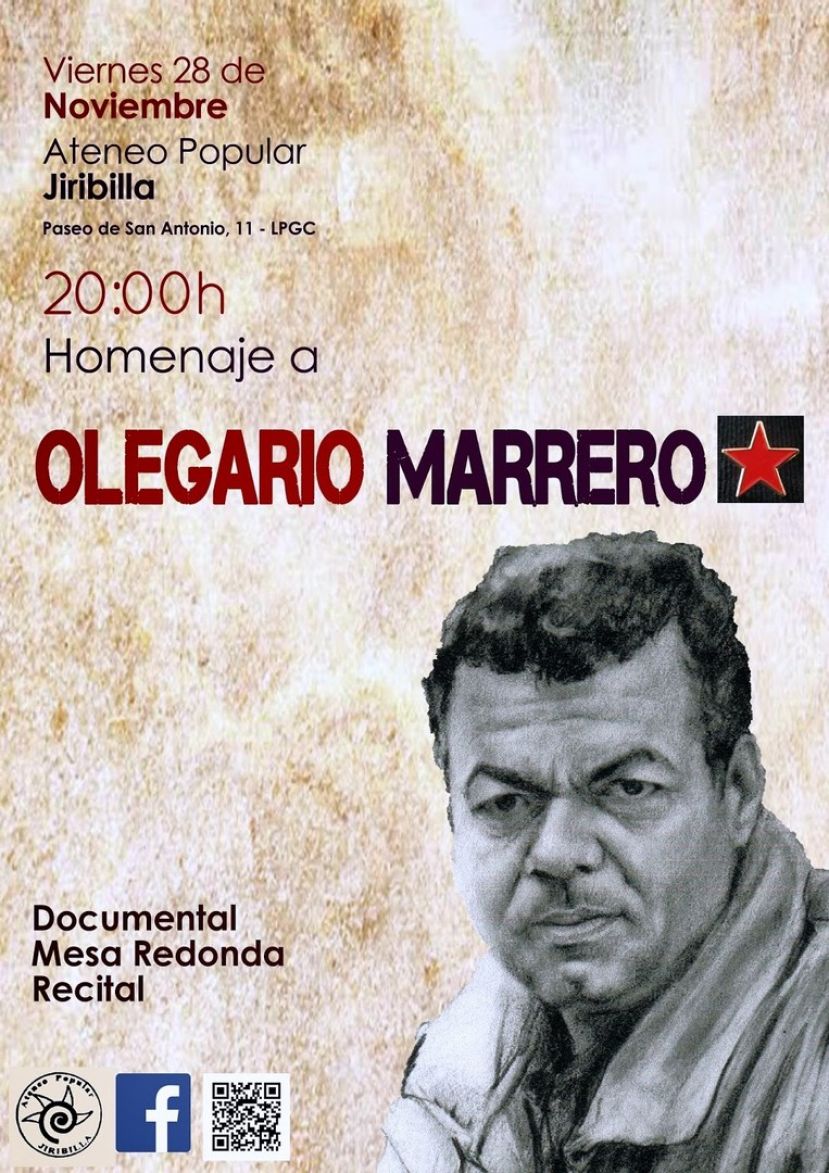 Viernes 23 de Enero. Nueva fecha para el Homenaje al Poeta Comunista Olegario Marrero.
