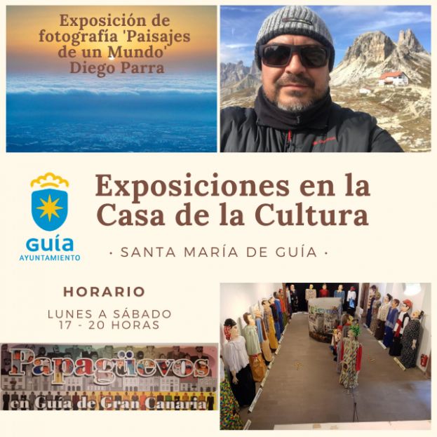 Siguen abiertas la exposici&oacute;n de fotograf&iacute;a de Diego Parra y los papag&uuml;evos de Gu&iacute;a