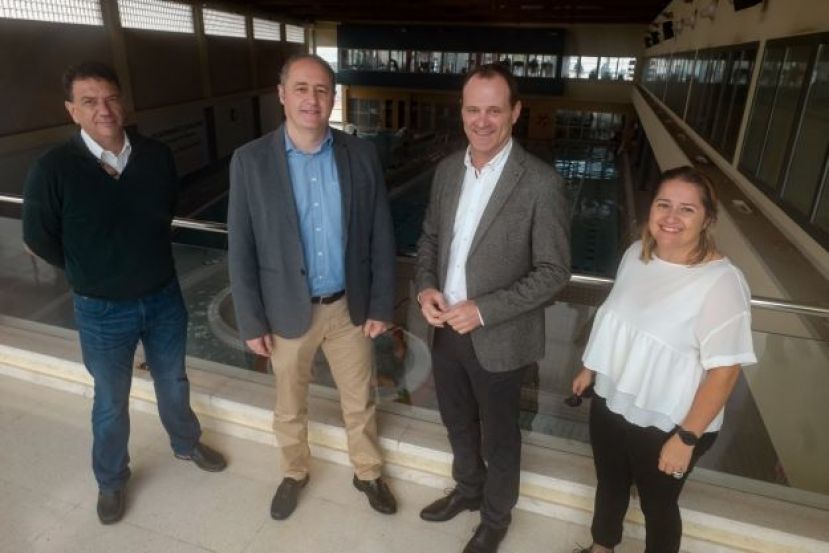Francisco Castellano visita Agüimes de mano del alcalde, Óscar Hernández