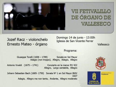 Valleseco: VII Festivalito de &Oacute;rgano Hist&oacute;rico