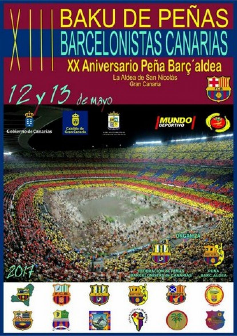 Los Cul&eacute;s se concentran en La Aldea en el XIII Baku de Pe&ntilde;as Barcelonistas Canarias