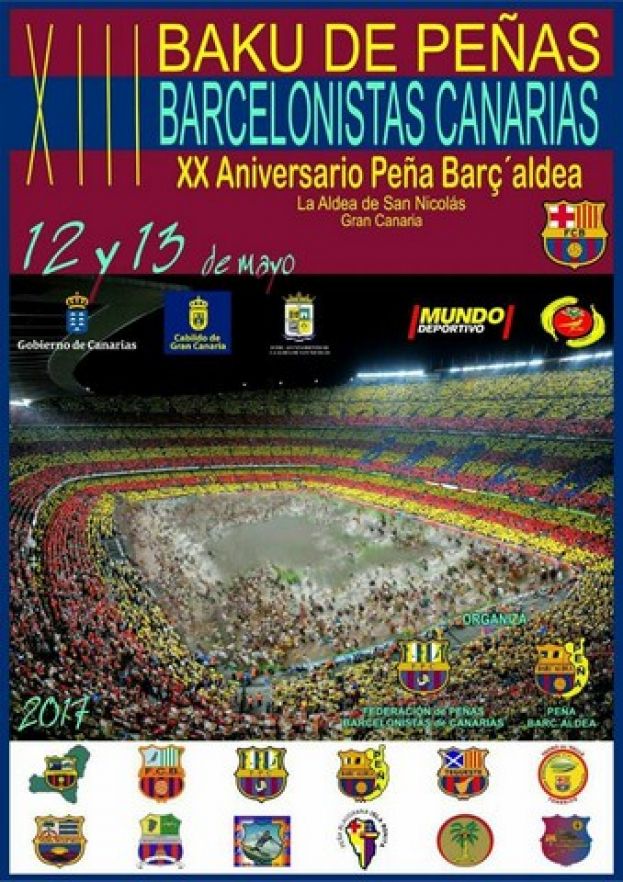 Los Cul&eacute;s se concentran en La Aldea en el XIII Baku de Pe&ntilde;as Barcelonistas Canarias