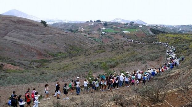 El Ayuntamiento de Guía acondiciona el camino de la Bajada de La Rama