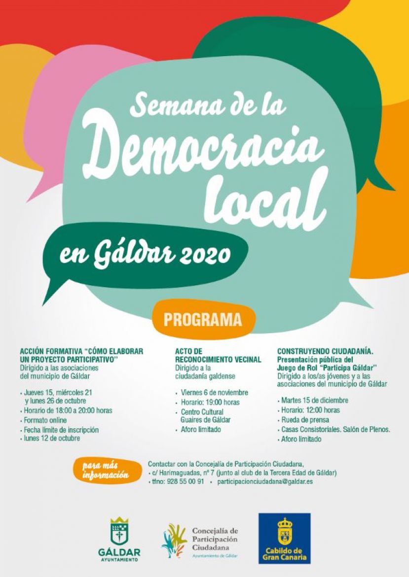 G&aacute;ldar conmemora una nueva edici&oacute;n de la Semana de la Democracia Local