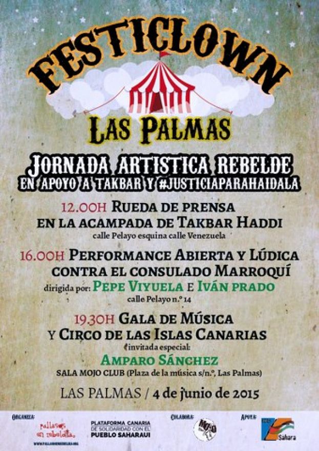 Jornada artística en Las Palmas en apoyo a la lucha de Takbar Haddi