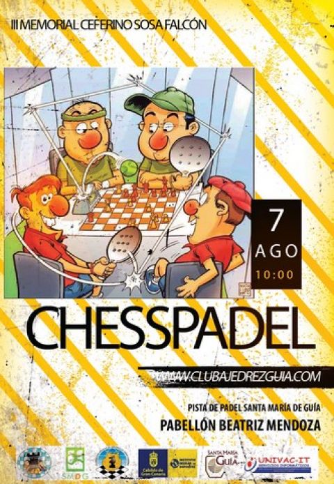 Ajedrez: La ciudad Deportiva de Guía acogerá un torneo de ChessPadel