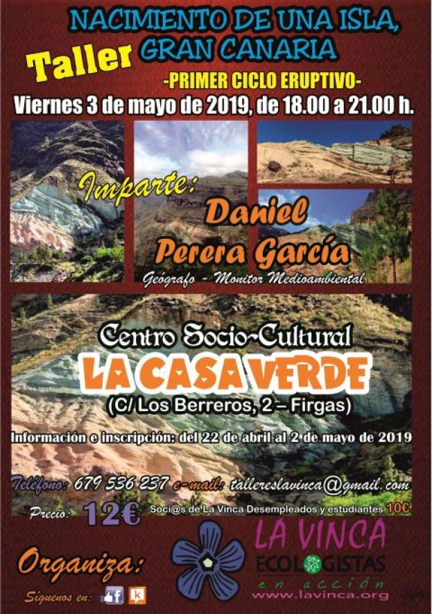 Firgas: &ldquo;Taller: Nacimiento de una isla, Gran Canaria: Primer Ciclo Eruptivo&rdquo;