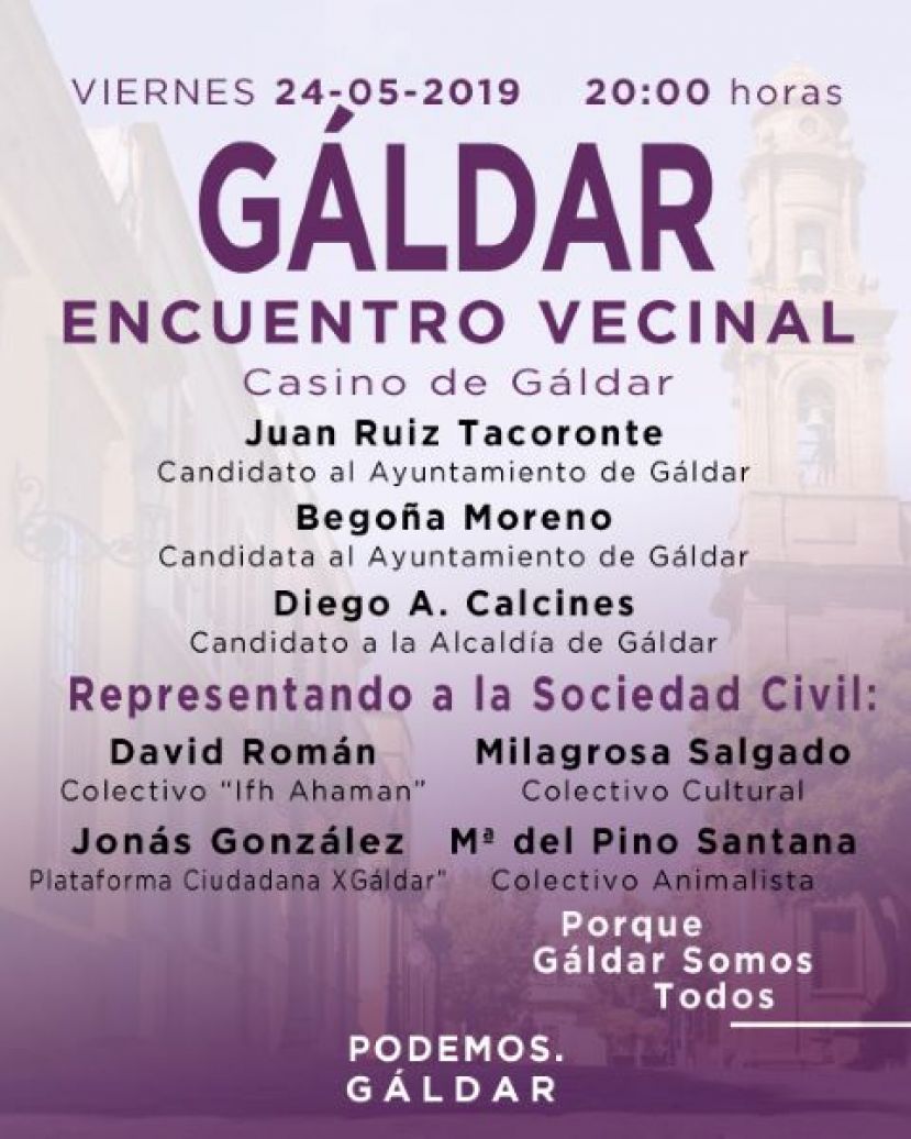Podemos Gáldar cierra su campaña electoral dando voz a la sociedad civil