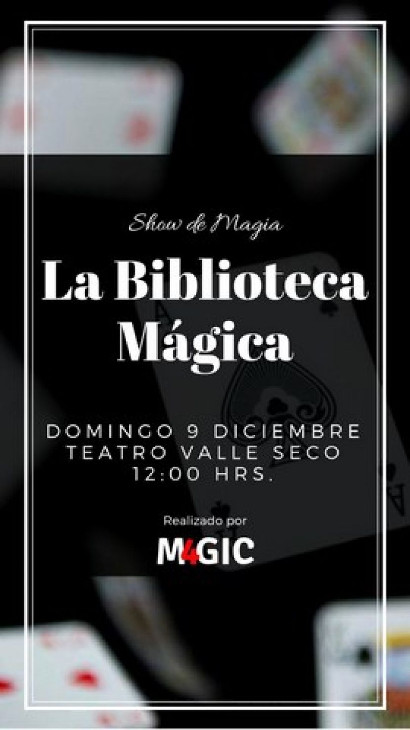 Espectáculo de magia “La Biblioteca Mágica” llega al Auditorio de Valleseco