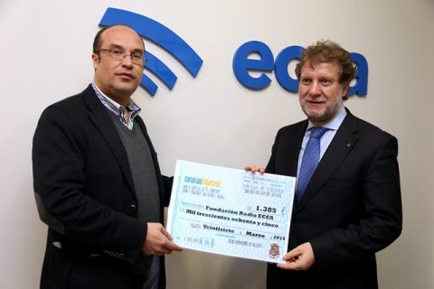 Valleseco: Cheque por valor de 1.385 euros a beneficio de la Fundación Radio ECCA