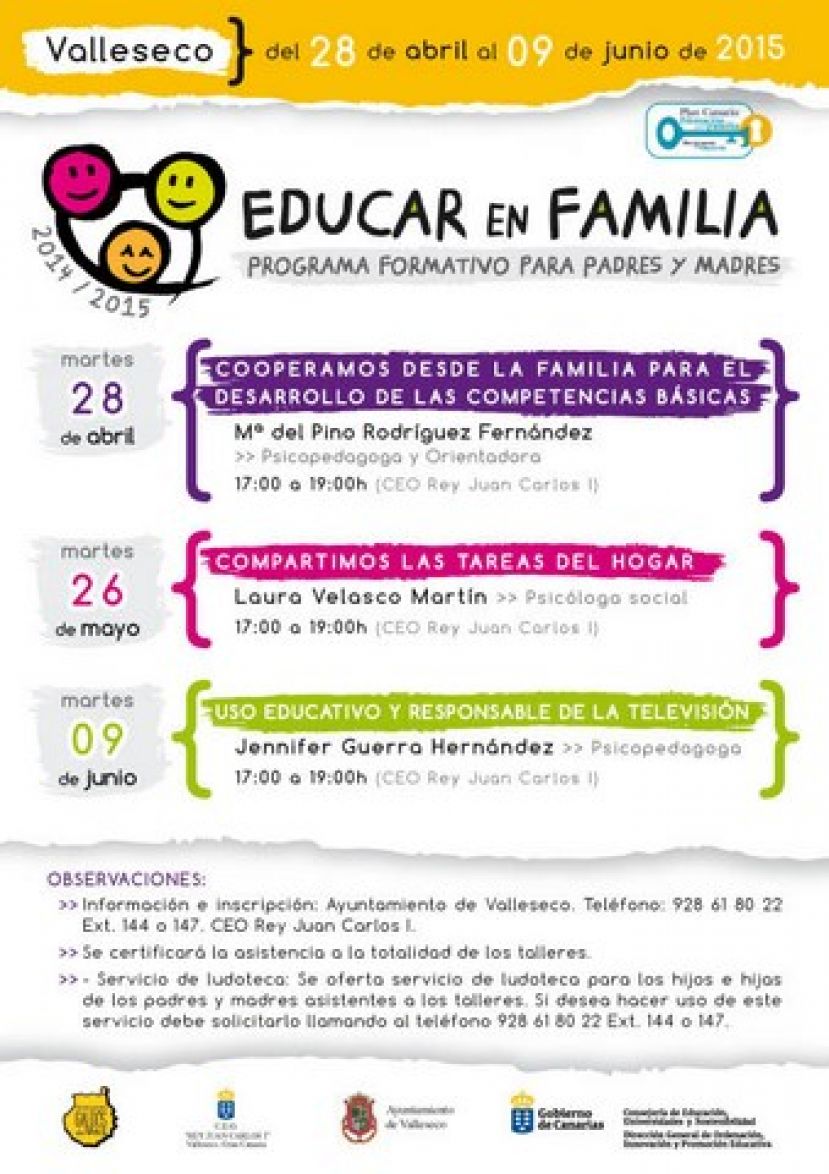 Valleseco: En marcha por séptimo año consecutivo, “Educar en familia”