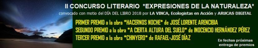 &ldquo;Hacernos noche&rdquo; gana el II Concurso Literario &ldquo;Expresiones de la Naturaleza&rdquo;