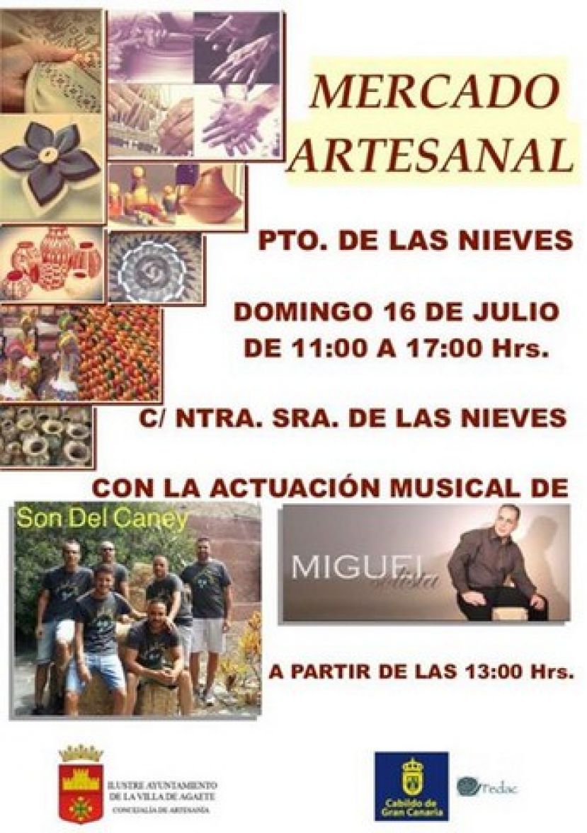 Agaete: El solista Miguel y Son del Caney amenizar&aacute;n el Mercado Artesanal de julio