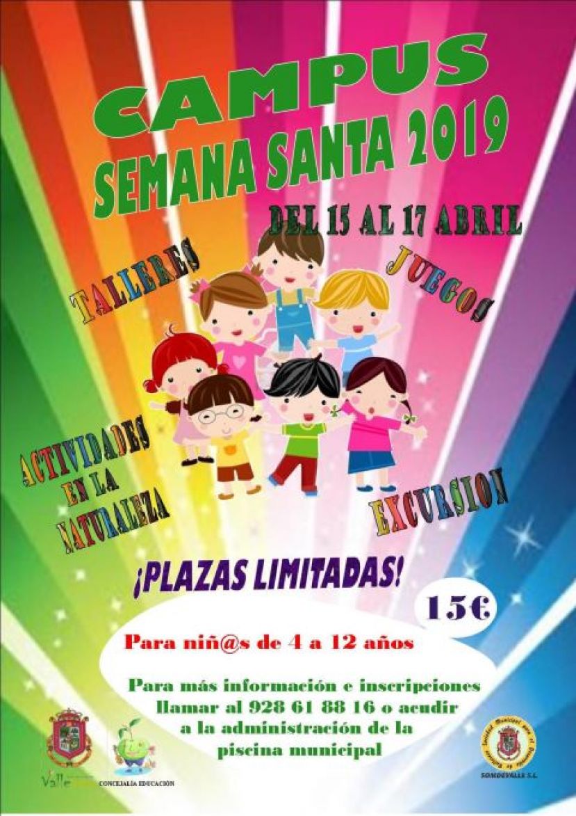 Valleseco organiza un Campus de Semana Santa para edades de 3 a 12 a&ntilde;os