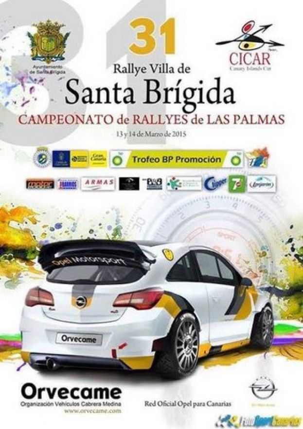 31 edición del Rallye Villa de Santa Brígida los días 13 y 14 de marzo de 2015