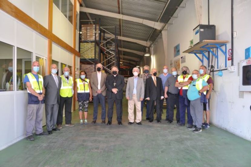 Visita del Obispo de la Diócesis de Canarias al Banco de Alimentos de Las Palmas