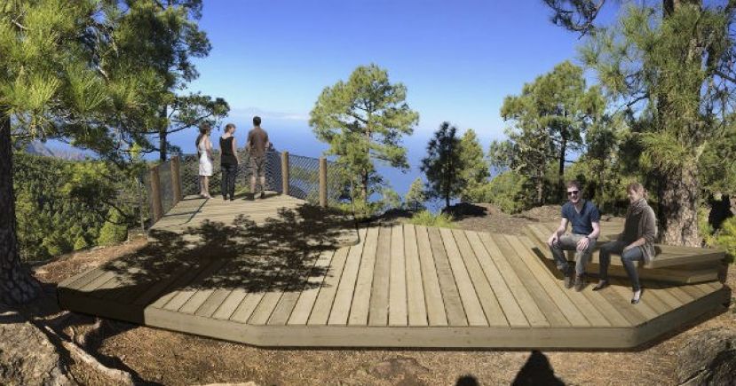 Nuevo mirador del Cabildo en el Parque Natural de Tamadaba