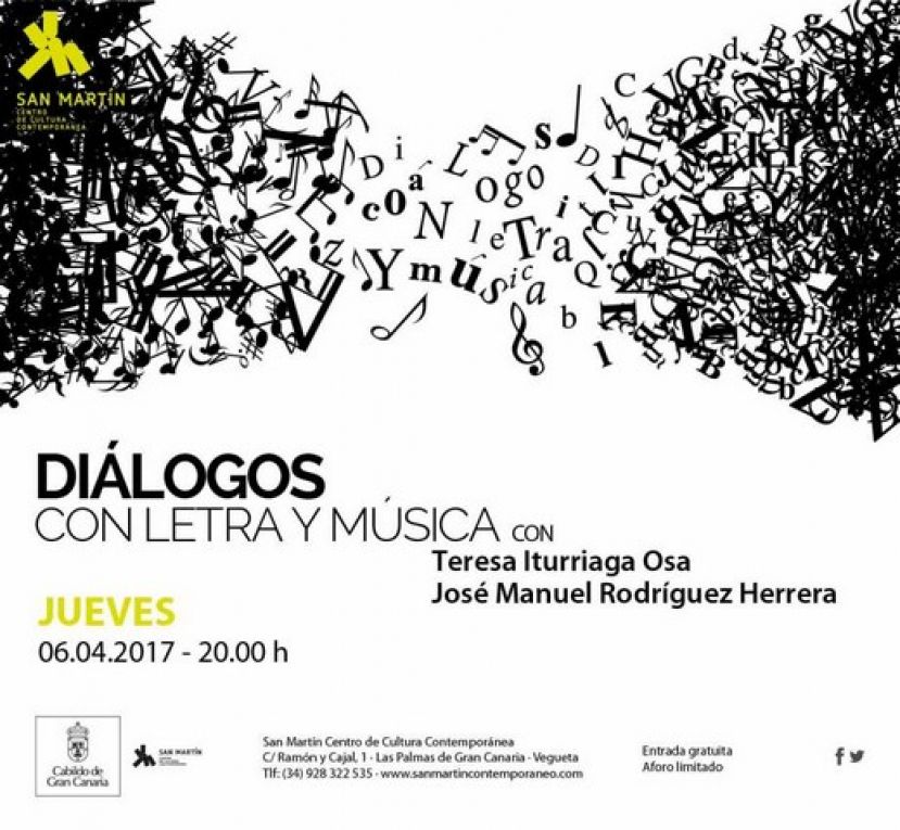 Este jueves, 6 de abril, nueva edición de ‘Diálogos con letra y música’ en San Martín