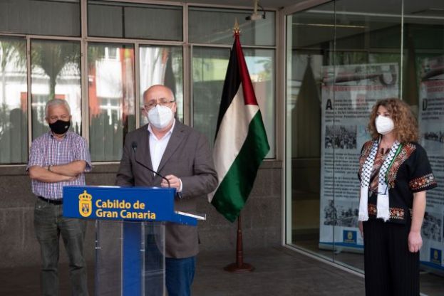 El Cabildo con la causa del pueblo palestino con un mural  &ldquo;contra el olvido y la injusticia&rdquo;