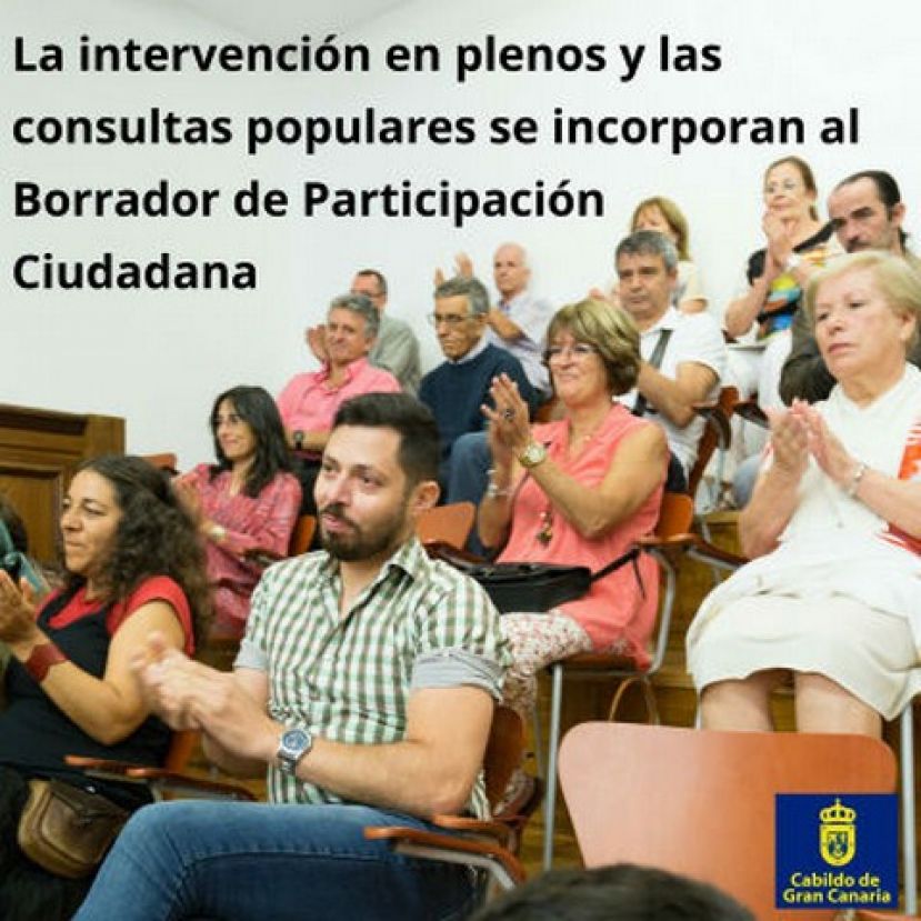 El Cabildo incorpora la intervenci&oacute;n en plenos y las consultas populares