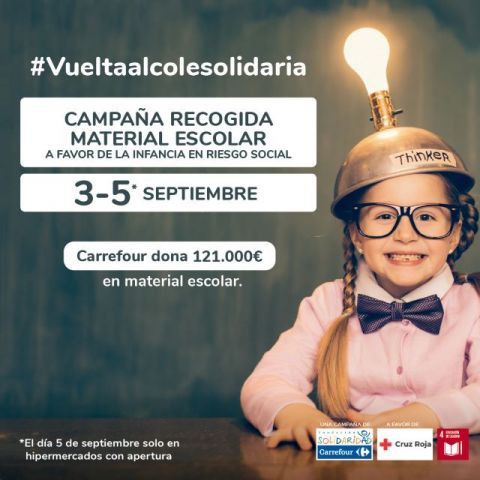 Fundación Solidaridad Carrefour y Cruz Roja promueven la ‘Vuelta al Cole Solidaria’