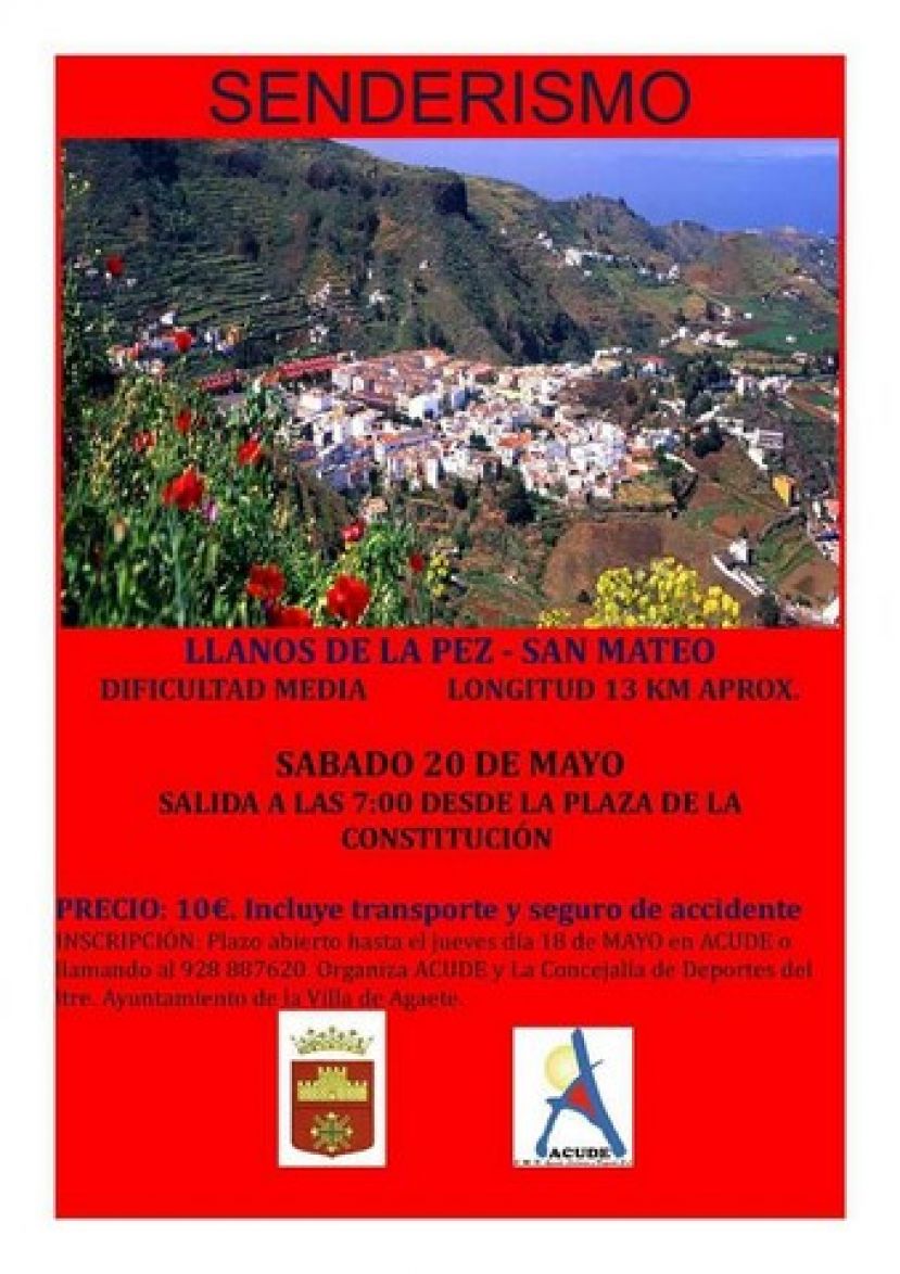 Agaete organiza una ruta de senderismo entre Los Llanos de la Pez y San Mateo