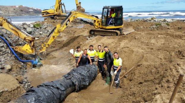 Gáldar: Finalizadas las obras de reparación del emisario de Bocabarranco