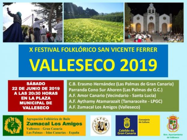 Valleseco: X Encuentro Folkl&oacute;rico San Vicente el pr&oacute;ximo s&aacute;bado 22 de junio