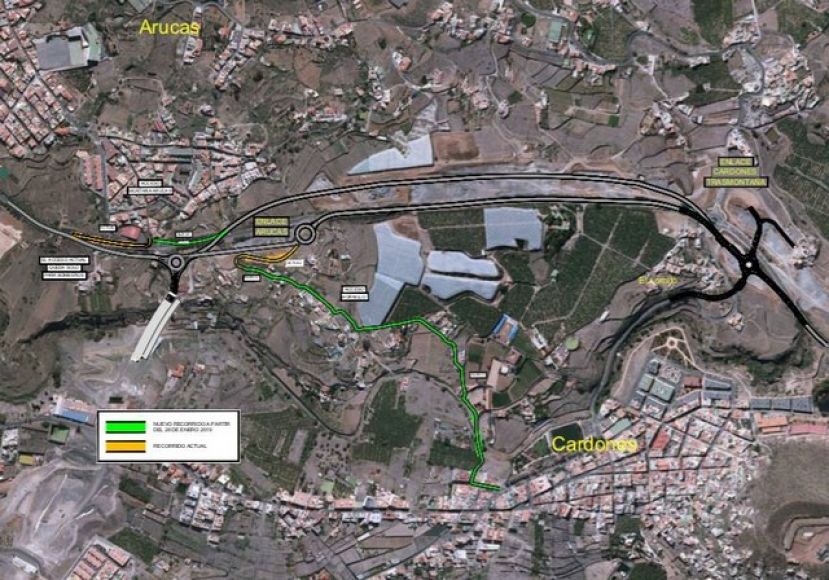 Arucas: Obras en el tramo Tamaraceite-Tenoya-Arucas Costa