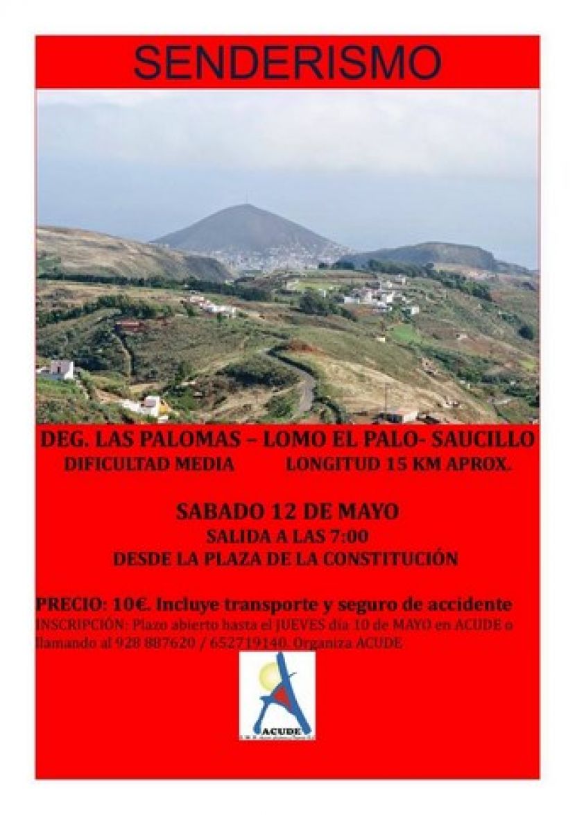 Agaete: La SM ACUDE organiza el 12 de mayo una nueva actividad de senderismo