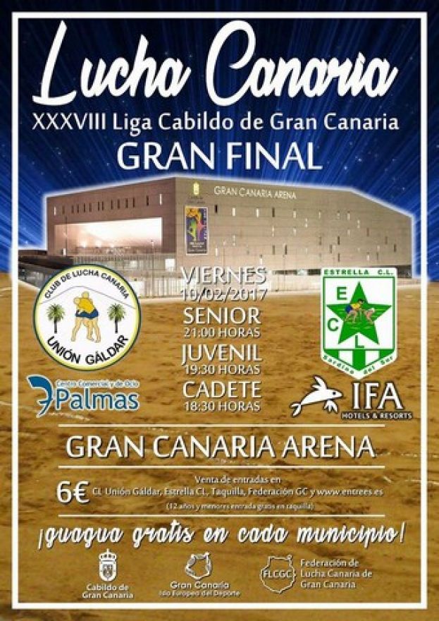 Gu&iacute;a: Guagua gratis para asistir a las Finales de Lucha Canaria el 10-02-17