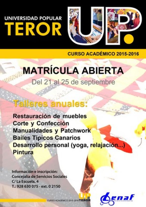 Matricula abierta para La Escuela de Música y la Universidad Popular de Teror