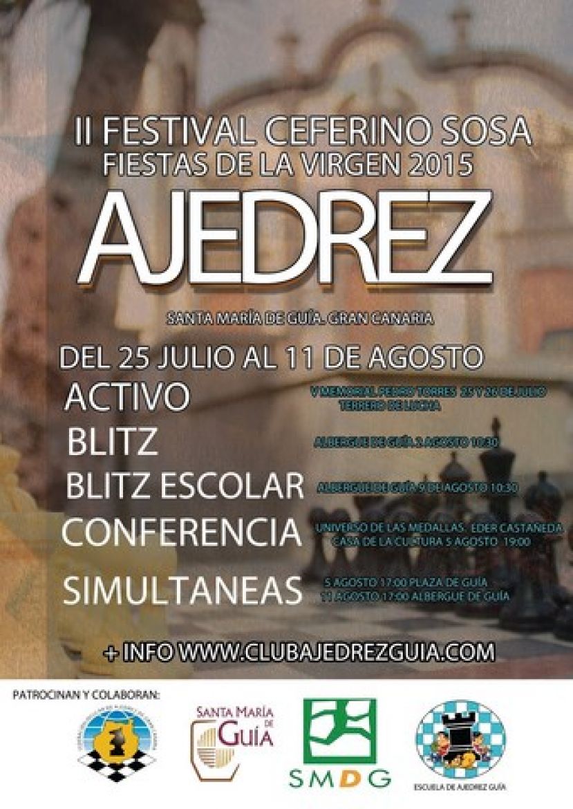 Ajedrez: Festival Ceferino Sosa Falcón y Memorial Pedro Torres de Aragón