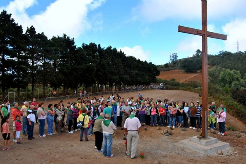 Valleseco: Peregrinación del pueblo hacia Teror