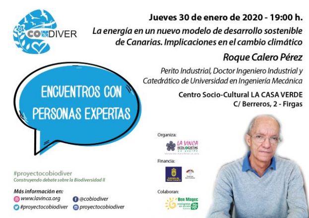 Roque Calero P&eacute;rez, pr&oacute;ximo invitado de los &ldquo;III Encuentros con Personas Expertas&rdquo;