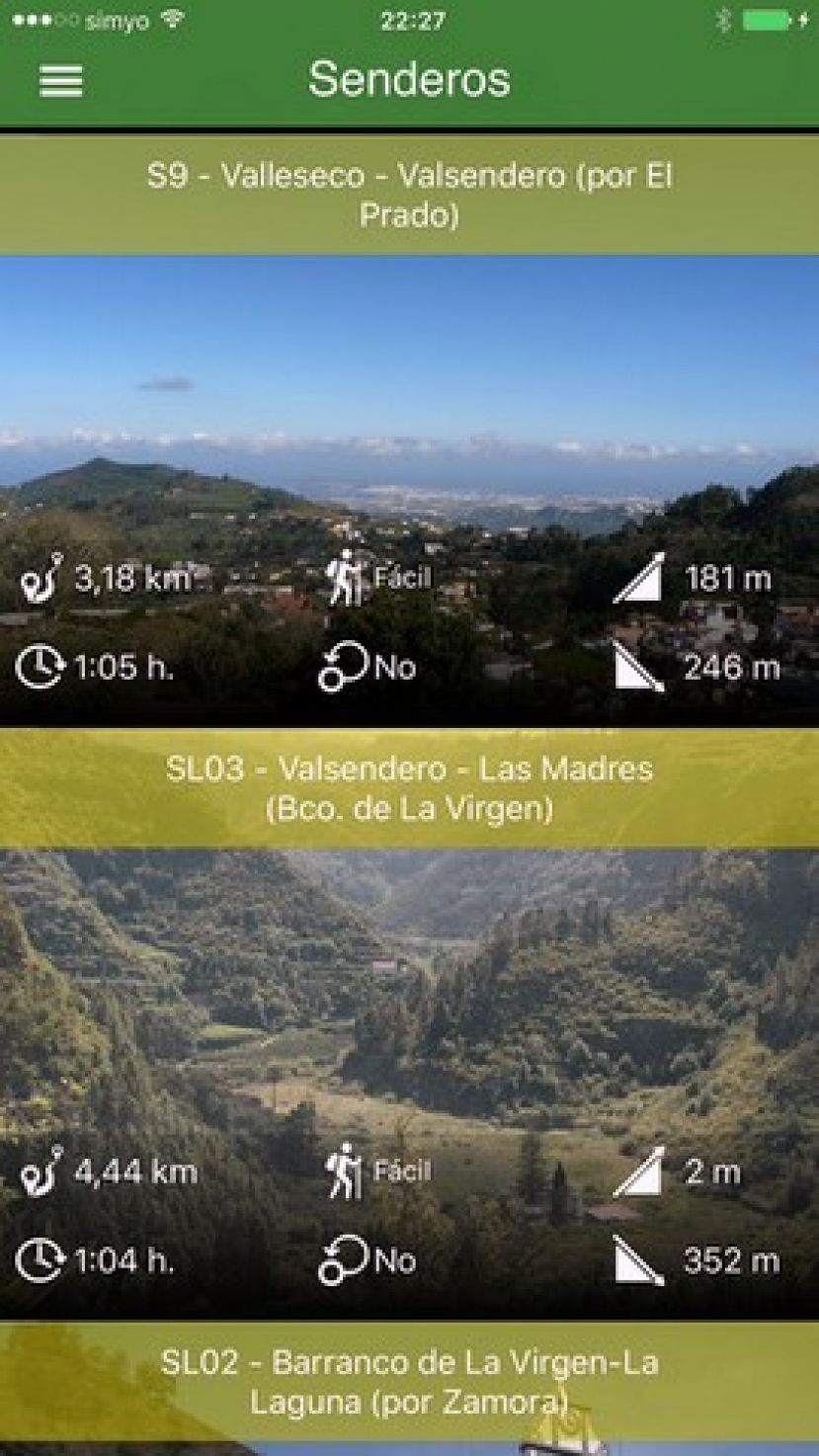 Valleseco lanza una app para dar conocer sus senderos