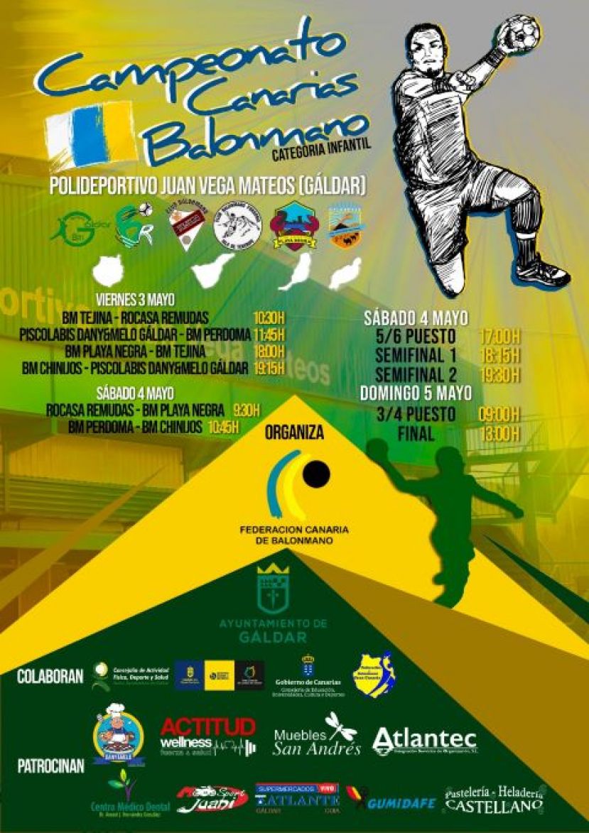 G&aacute;ldar acoger&aacute; el Campeonato de Canarias de Balonmano Infantil Masculino