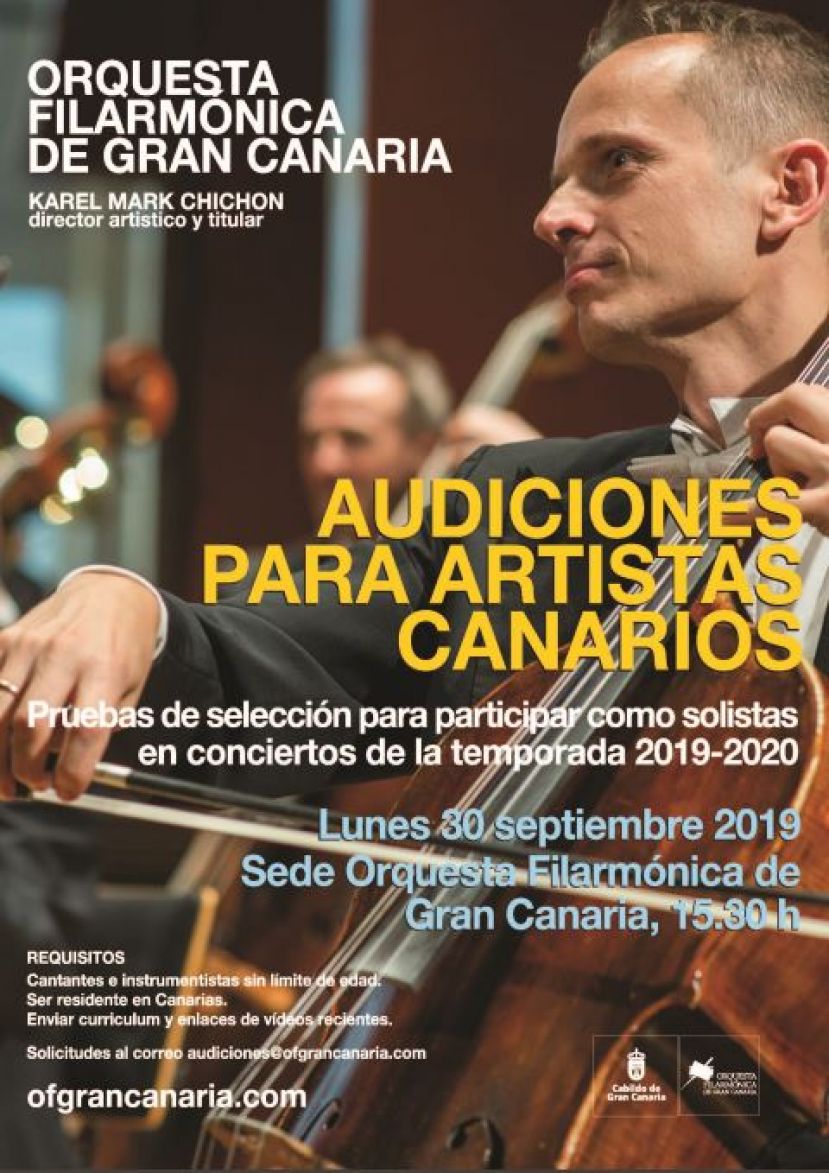 La Orquesta Filarm&oacute;nica de Gran Canaria convoca audiciones para artistas canarios