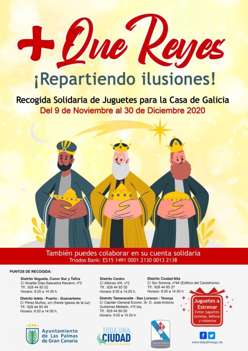 Servicios Sociales organiza la recogida solidaria de juguetes con La Casa de Galicia
