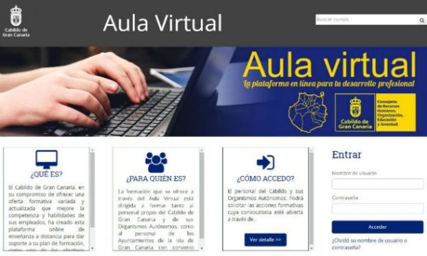 El Cabildo pone en marcha un aula virtual de formación para los empleados públicos