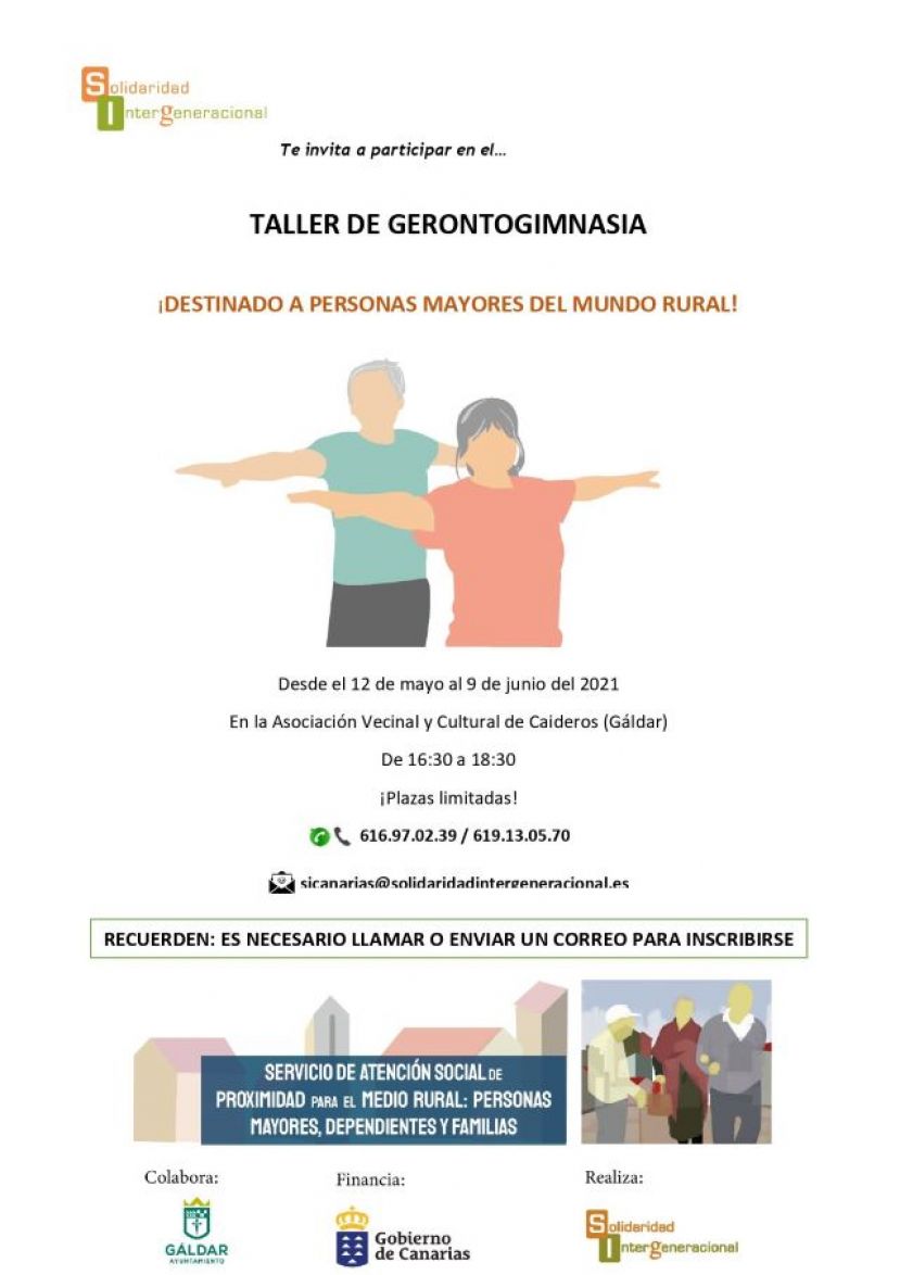 Talleres para personas mayores en Sardina y Caideros de Gáldar