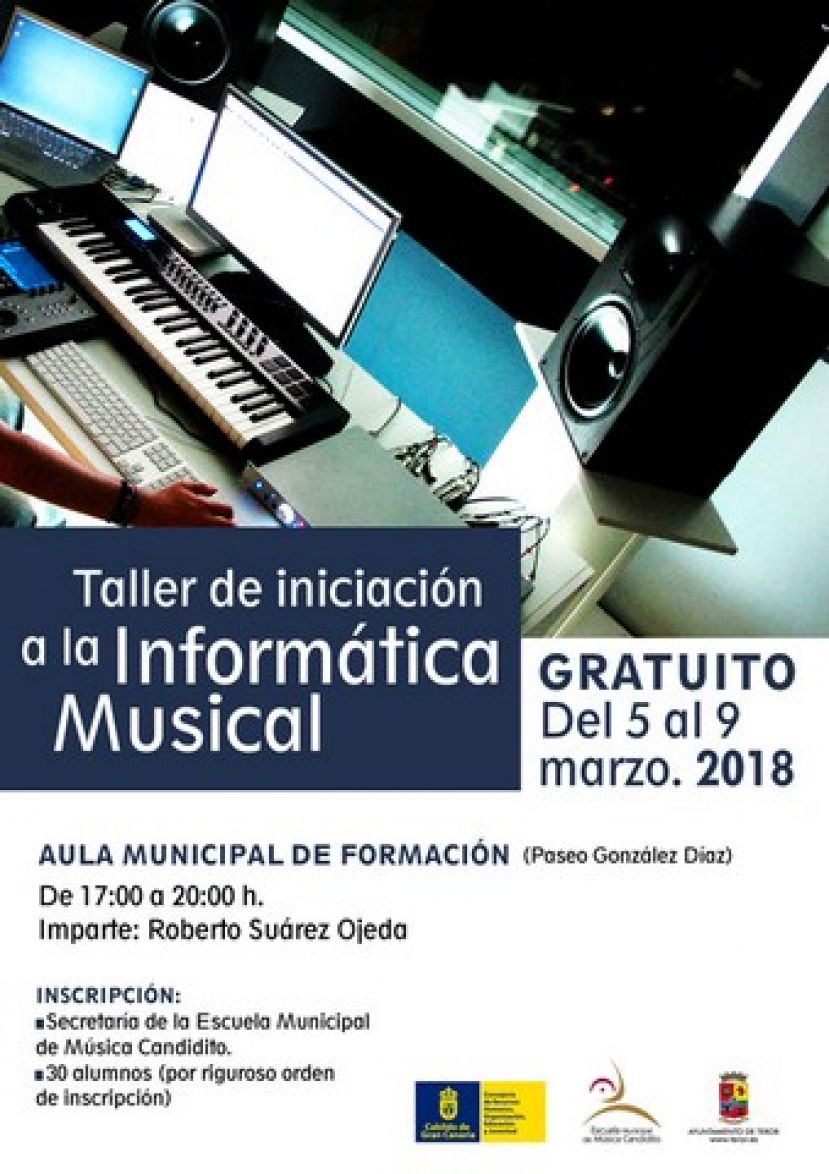 Teror: Cultura imparte un taller de Inform&aacute;tica Musical del 5 al 9 de marzo