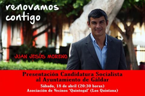 La candidatura del PSOE a la alcald&iacute;a de G&aacute;ldar ser&aacute; presentada este s&aacute;bado