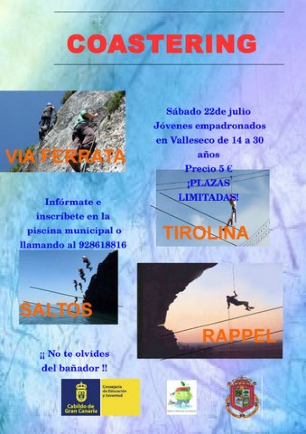 Valleseco: El departamento de Juventud ha ideado la multiaventura Coasteering