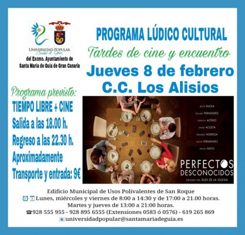 Guía: La Universidad Popular organiza de nuevo &#039;Tardes de Cine y Encuentro&#039;