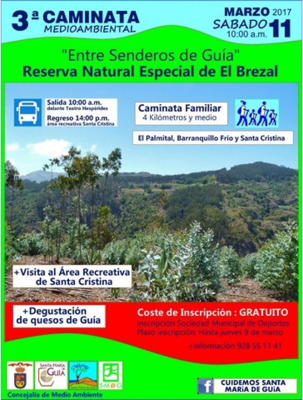 Gu&iacute;a: Tercera Caminata Medioambiental &ldquo;Entre Senderos de Gu&iacute;a&rdquo;