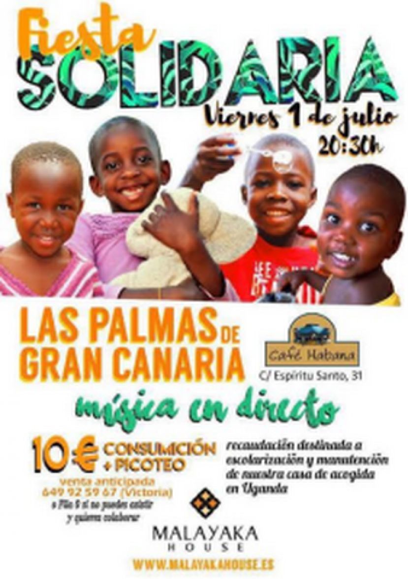 Fiesta Solidaria organizada por Malayaka, en Café Habana de Vegueta