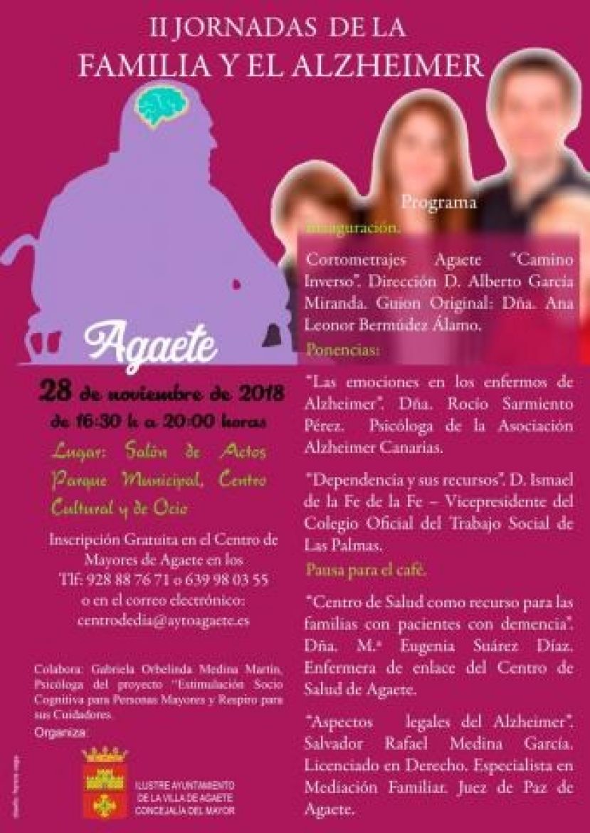 Agaete organiza las II Jornadas de la Familia y el Alzheimer